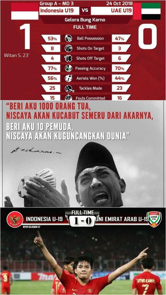 Tertidur selama 40 tahun,kini Tim U-19 Bangkit dgn melaju ke babak 8besar piala AFC