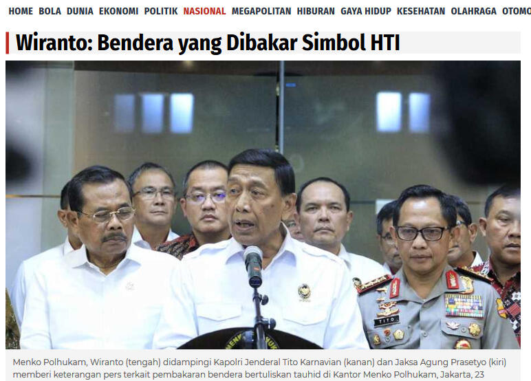 MUI: Bendera Tauhid yang Dibakar Anggota Banser Bukan Lambang HTI