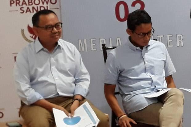 Dana Kampanye Prabowo-Sandiaga Terkumpul Rp31,7 Miliar

