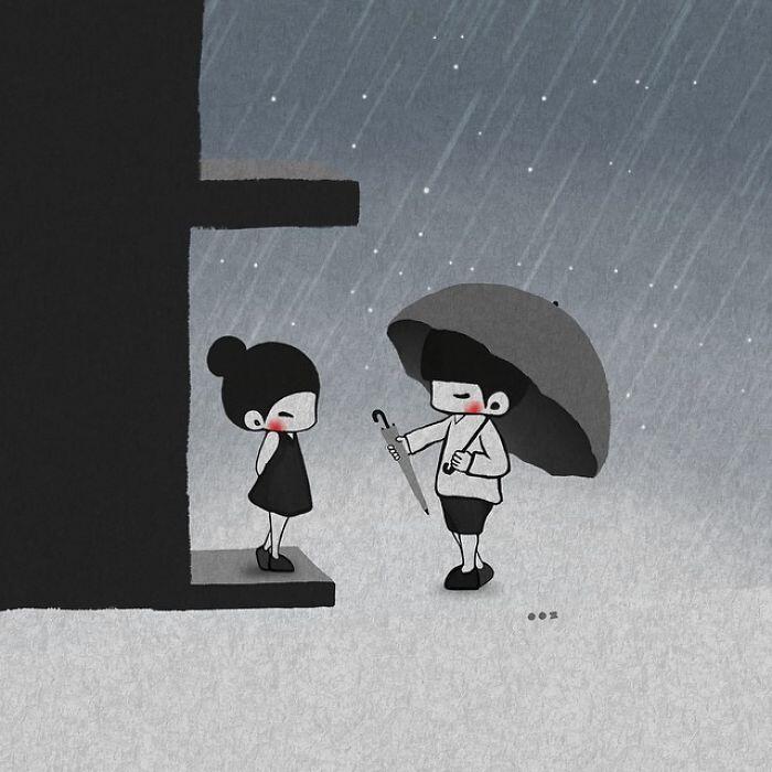 Gak Cuma Nyakitin, 10 Ilustrasi Ini Bukti Cowok Juga Bisa Manis