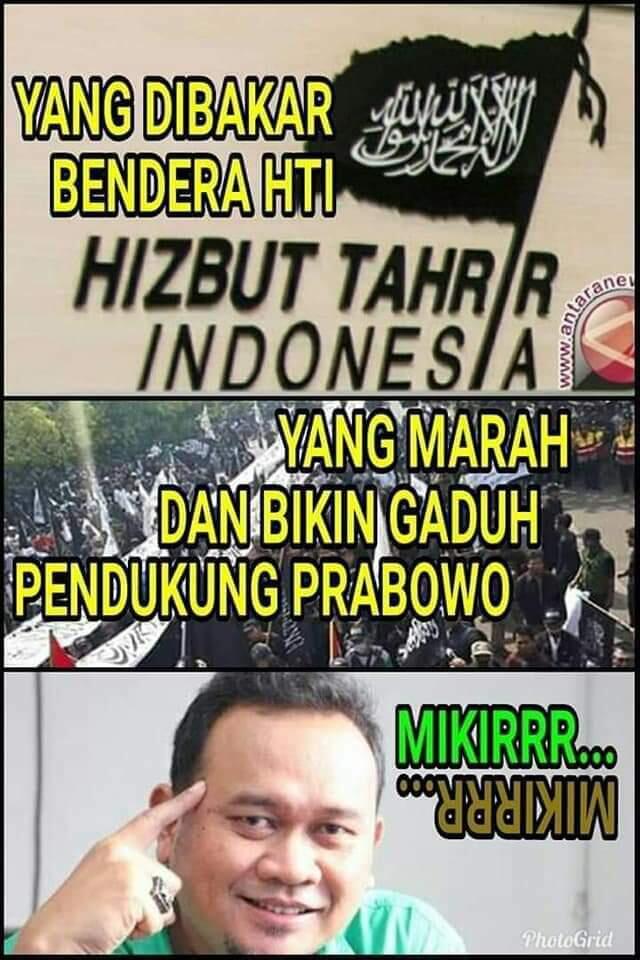 Ini Sosok Pengibar Bendera HTI Saat Hari Santri di Garut