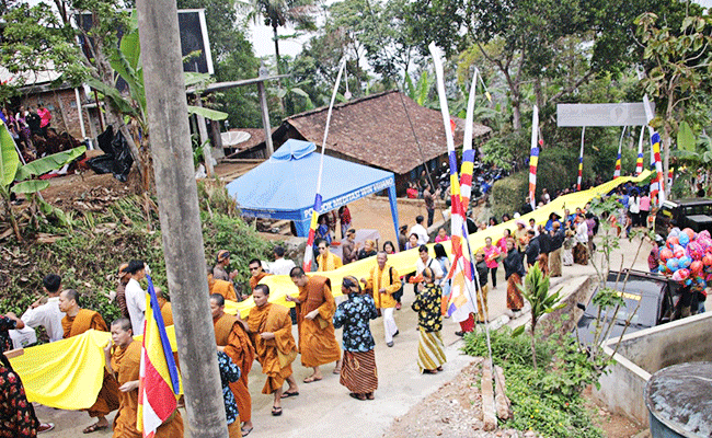 Inilah Kemeriahan Peresmian Vihara Dhammaratana, Dusun Manguntosari, Temanggung