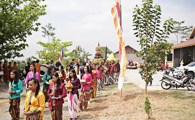 Inilah Kemeriahan Peresmian Vihara Dhammaratana, Dusun Manguntosari, Temanggung