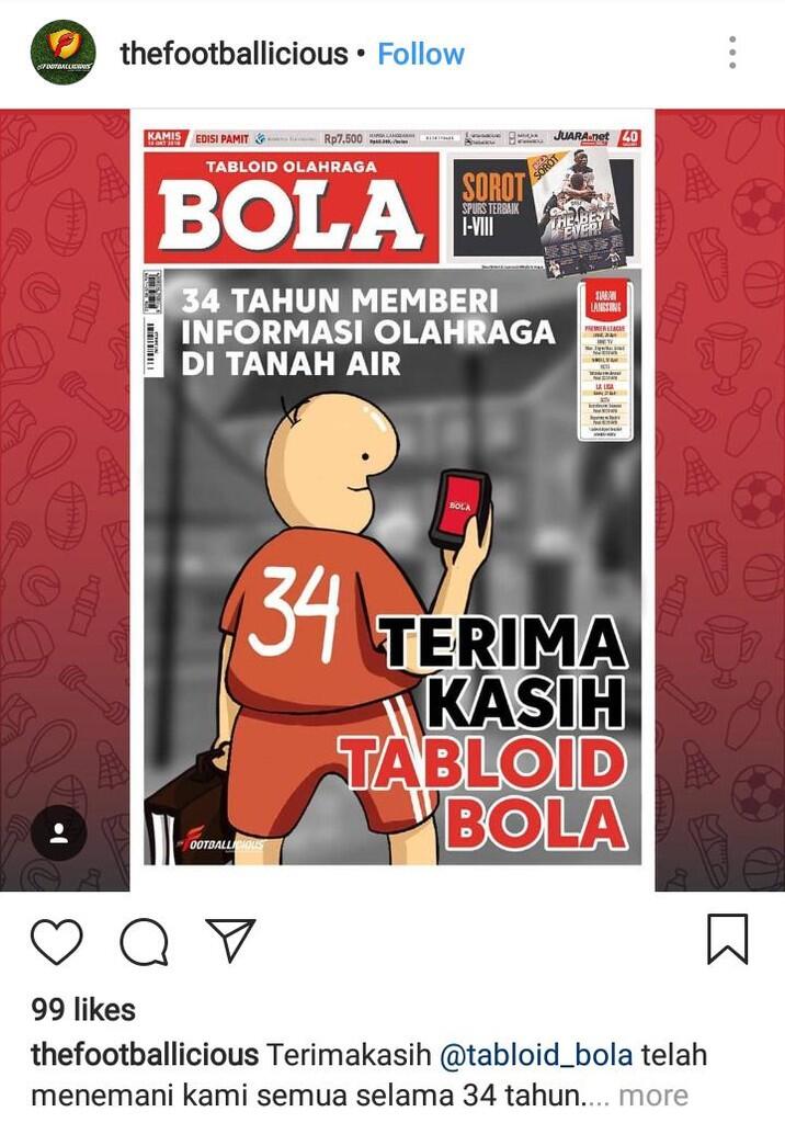 Tabloid BOLA Pamit Undur Diri, Netizen Mengenang Masa Indah Kebersamaan