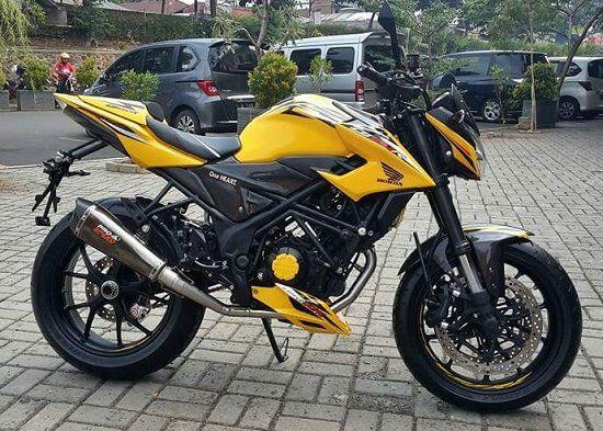 modifikasi: modifikasi cb150r hitam merah jari jari