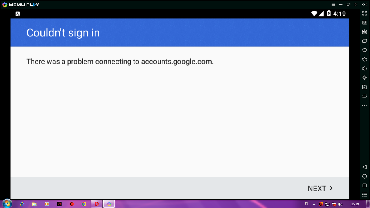 gak bisa login Playstore emulator Android