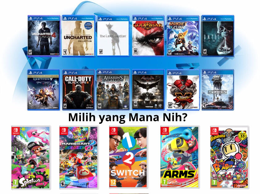 7 Alasan Mengapa Lebih Baik Membeli PlayStation 4 Daripada Nintendo Switch