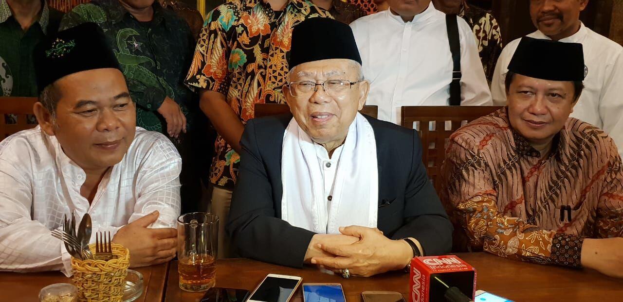 Hadiri Penutupan Rakernas Tim TKN, Ma'ruf Sindir Pihak-Pihak Ini