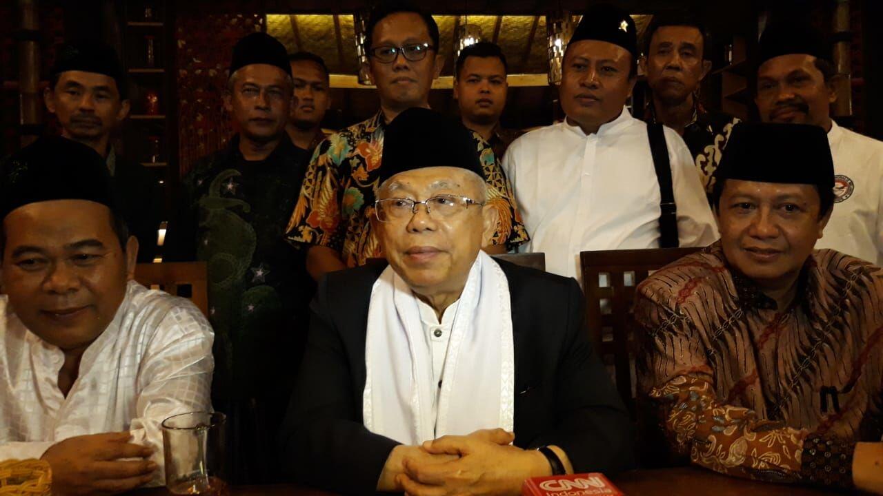Hadiri Penutupan Rakernas Tim TKN, Ma'ruf Sindir Pihak-Pihak Ini