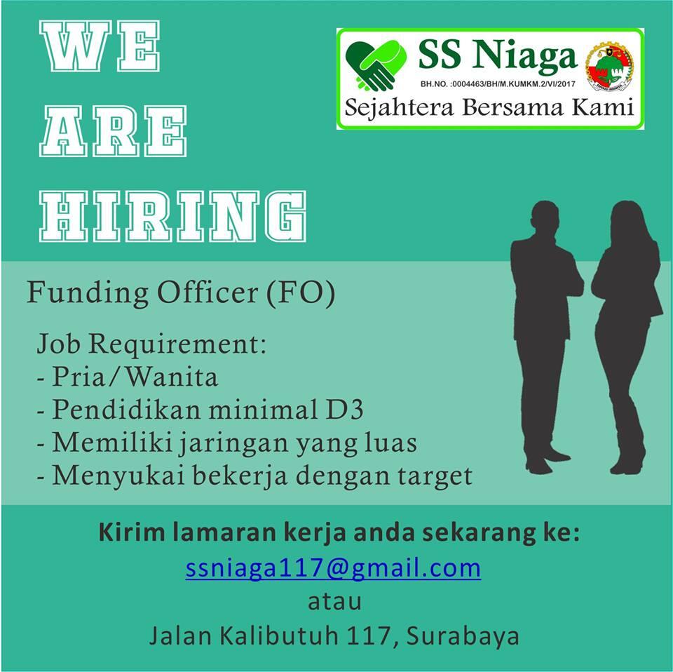 Funding Officer (FO) Koperasi KSP SS Niaga, Surabaya