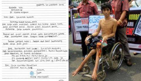 7 Tahun Iwan Menunggu Santunan Polisi yang Membuatnya Lumpuh