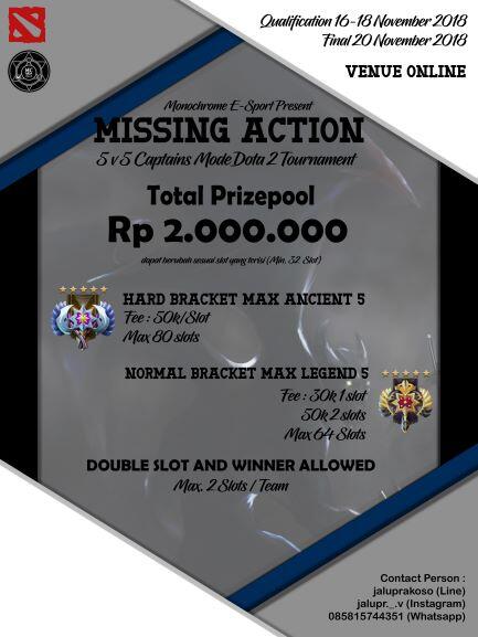 MISSING ACTION DOTA 2 TOURNAMENT