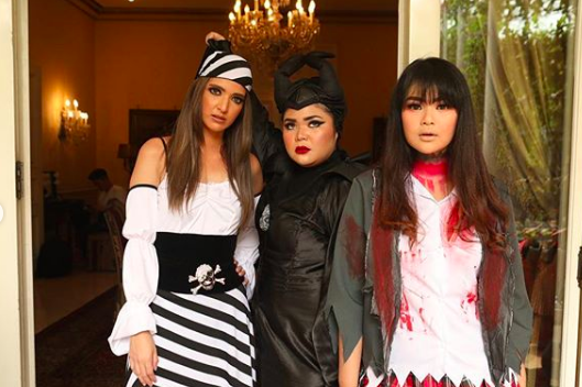 10 Potret Keseruan Pesta Halloween Girl Squad Nia Ramadhani