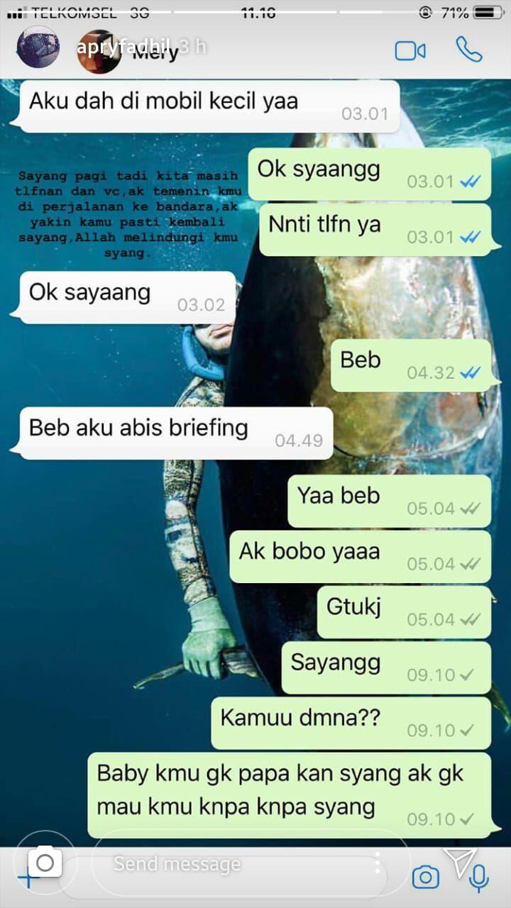 Kisah Cinta Menyentuh & Percakapan Terakhir Pramugari Lion Air JT610
