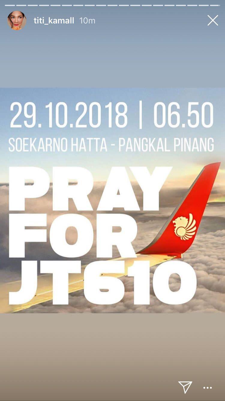 Para Artis Ungkapkan Belasungkawa atas Jatuhnya Pesawat Lion Air JT610