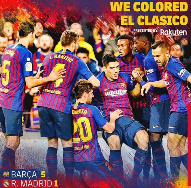 Gol Perdana Vidal Serta Hattrick Suarez Bawa Barcelona Lumat Real Madrid 5-1