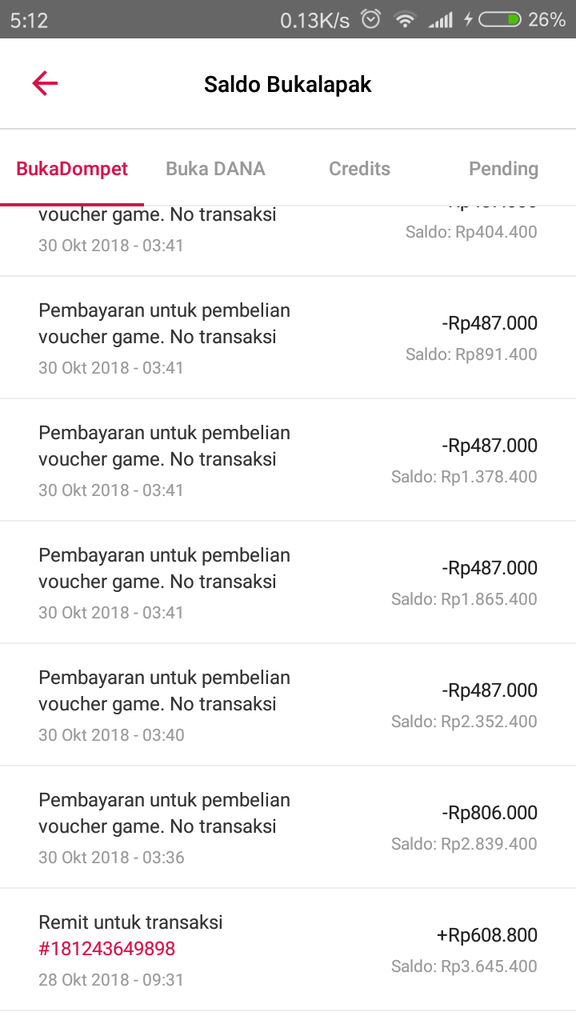 Saldo Bukadompet di BUKALAPAK RAIB (bukan Phising maupun Fake Log In)