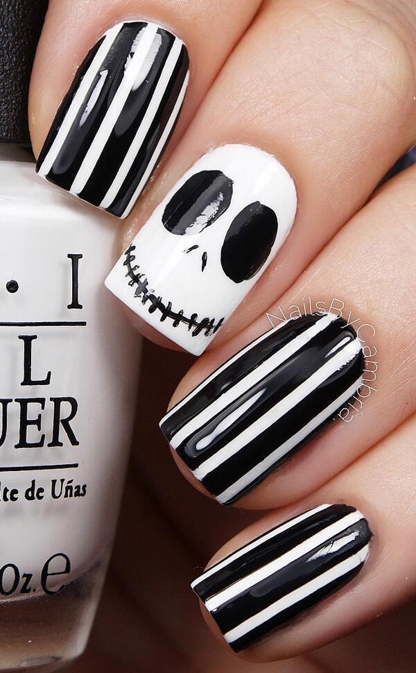 8 Nail Art Tema Halloween Paling Gampang, Pasti Jadi Pusat Perhatian