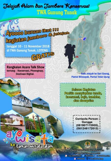 Yuk Ikut, Gratis Jelajah Alam dan Jambore Konservasi di TWA Gunung Tunak Lombok