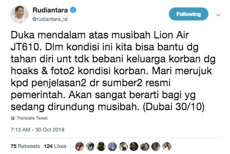 Menkominfo: Bantu Keluarga Korban dengan Tidak Sebar Hoaks