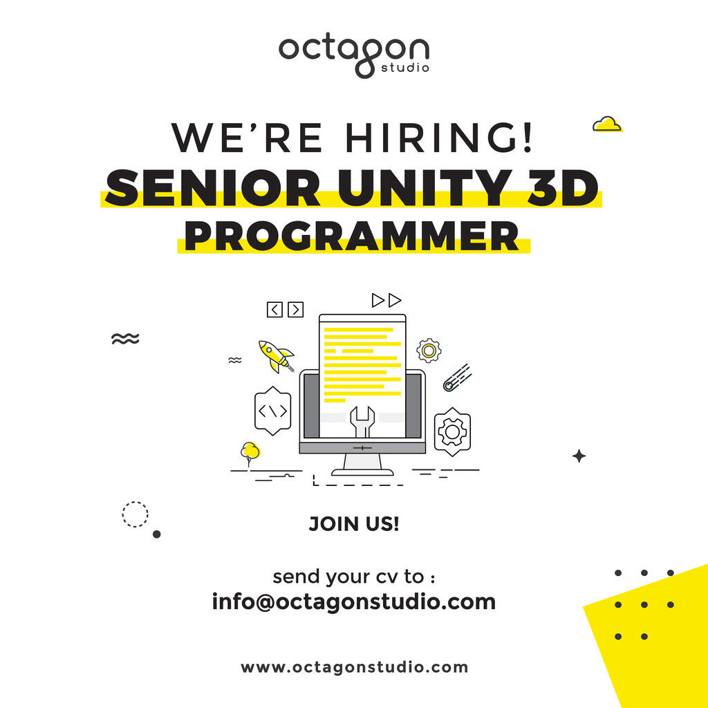 Mencari Senior Unity3D Programmer - Octagon Studio