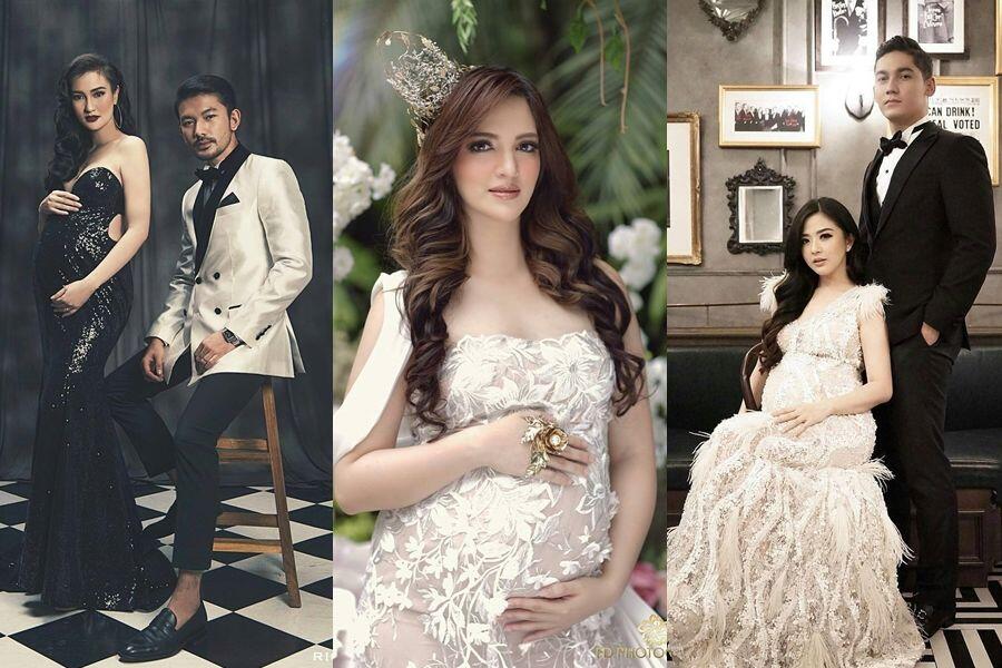 10 Maternity Shoot Paling Glamour dengan Gaun, Bak Bidadari Kayangan!