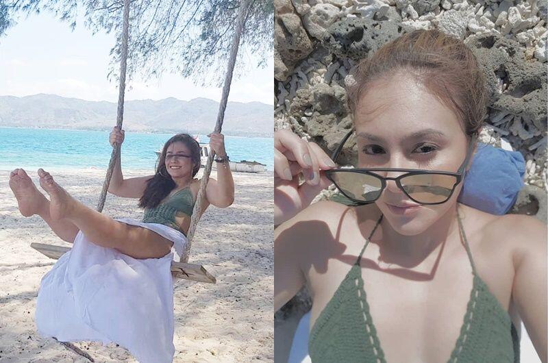 10 Potret Kece Wulan Guritno di Lombok yang Bikin Susah Napas