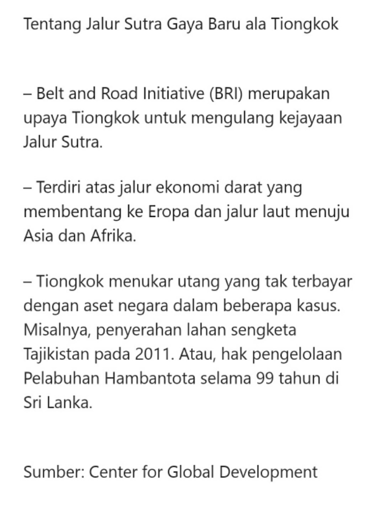 5 tahun program jalur sutera, 8 negara masuk jebakan Tiongkok
