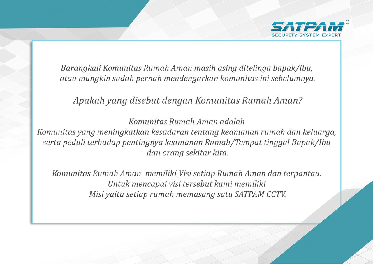 Bangun Rumah Pintar dan Aman anda bersama kami SATPAMCCTV