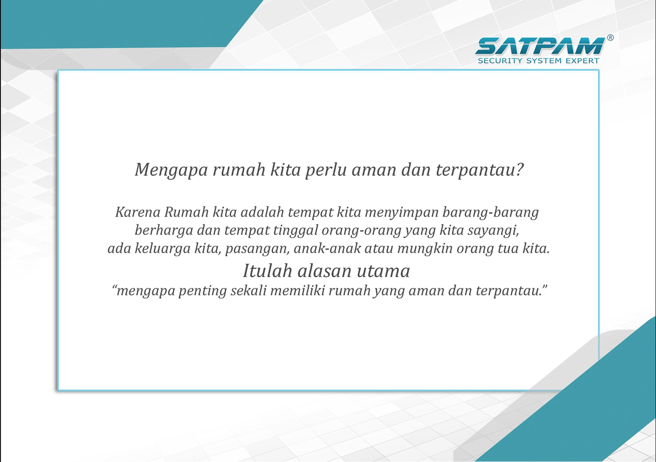 Bangun Rumah Pintar dan Aman anda bersama kami SATPAMCCTV
