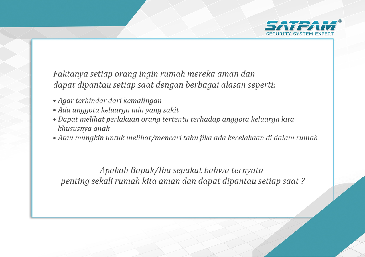 Bangun Rumah Pintar dan Aman anda bersama kami SATPAMCCTV