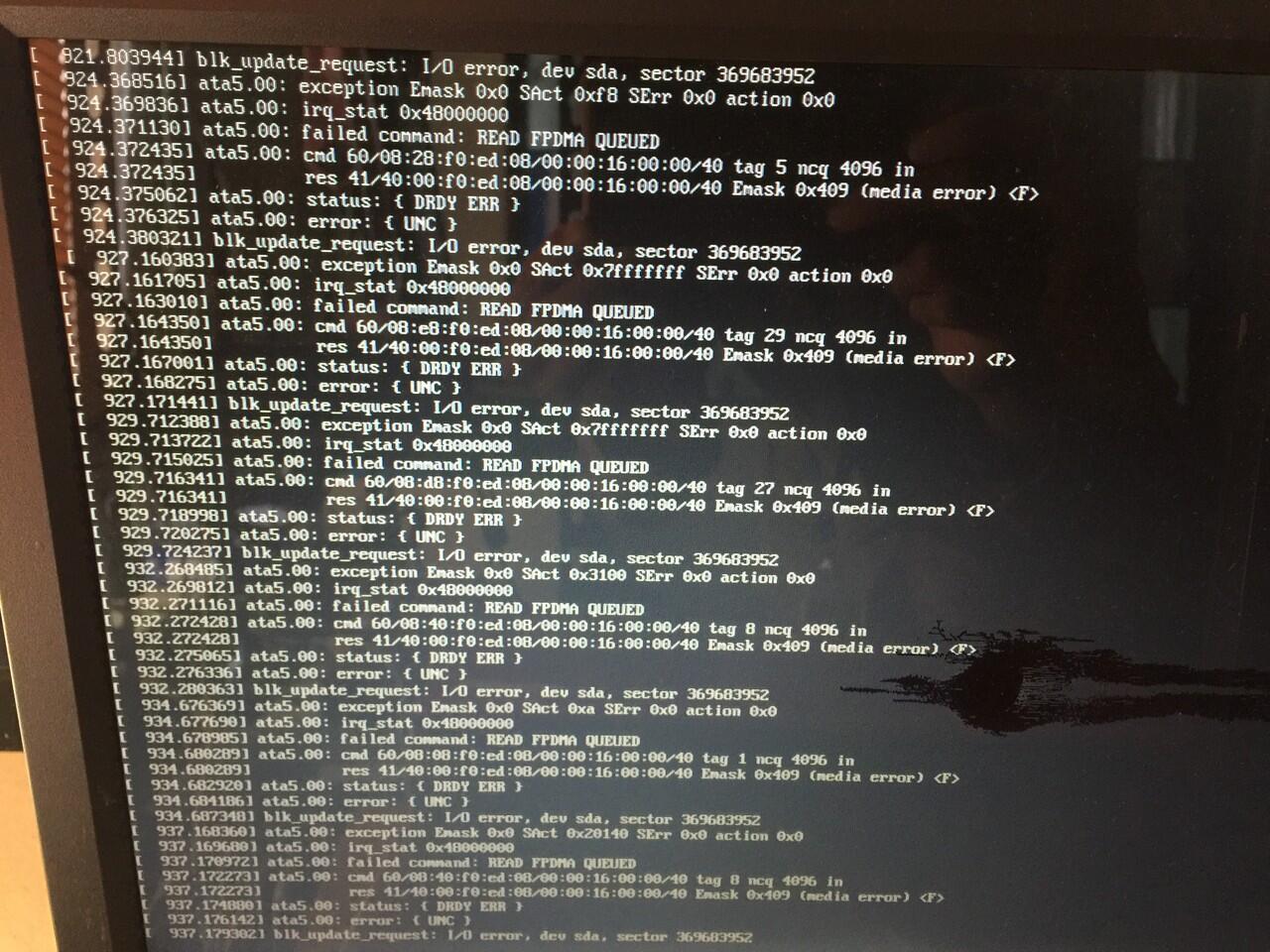 I/O error, dev sda, sector xxxxxxxxx, Error Linux Ubuntu Server 14