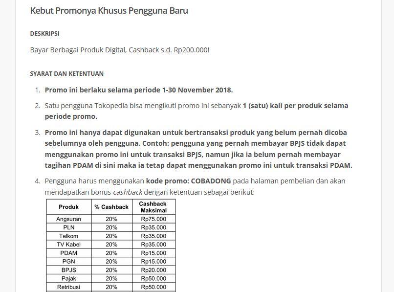 Cashback Pembayaran Kredivo di Tokopedia Tidak Diterima