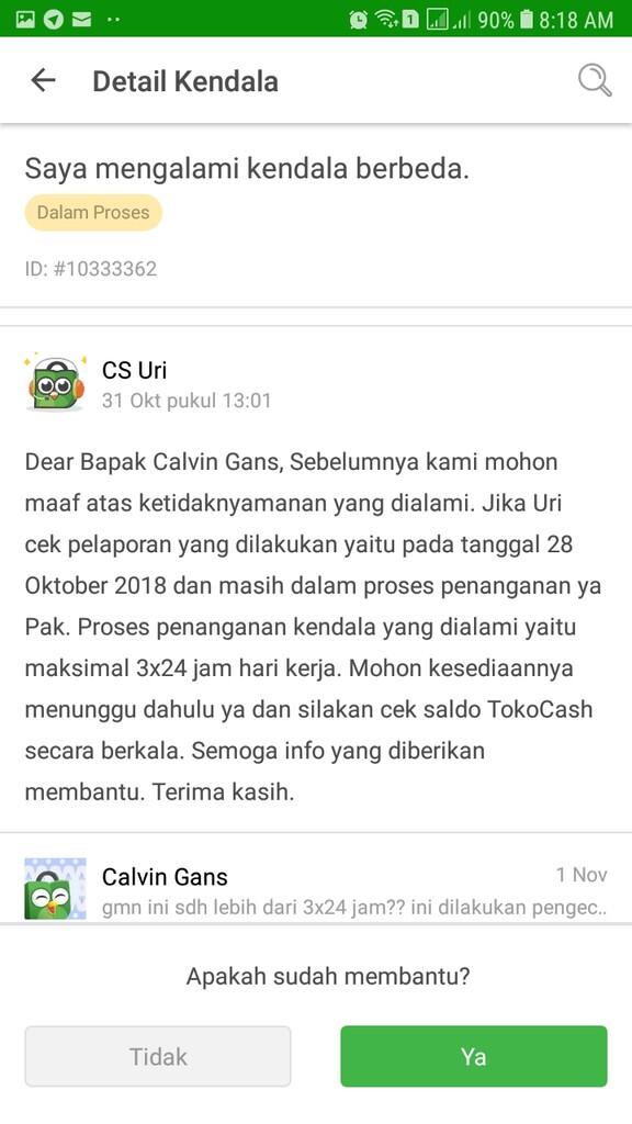 Cashback Pembayaran Kredivo di Tokopedia Tidak Diterima