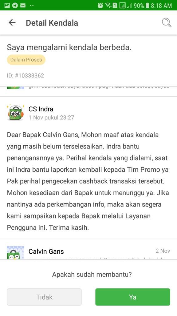 Cashback Pembayaran Kredivo di Tokopedia Tidak Diterima