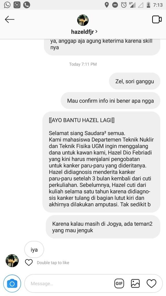 &#91;DONASI&#93; Hazeldf, rekan kita yang sedang membutuhkan bantuan kita 