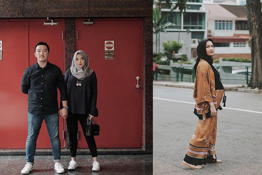Hamil Bareng, Ini Gaya Liburan Duo Hijab Dwi dan Nabila di Singapura
