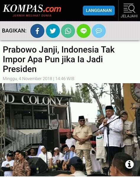 INDONESIA TIDAK AKAN IMPOR APAPUN