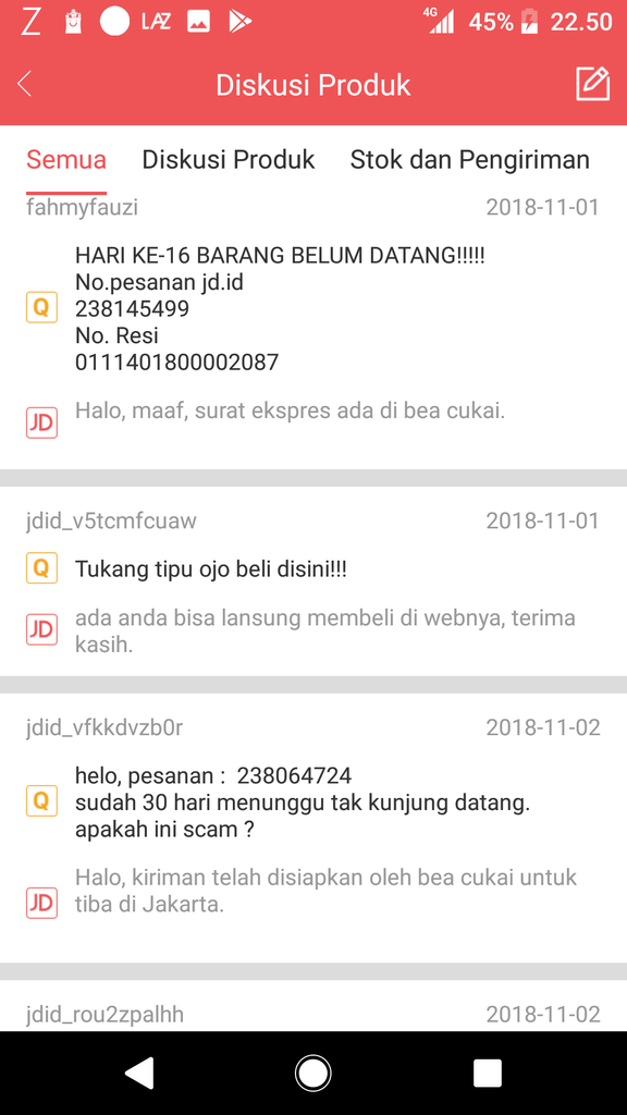 Pengalaman belanja online di jd.id yang bikin jengkel