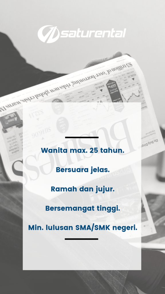 Lowongan Kerja Staff Admin @ Saturental.com