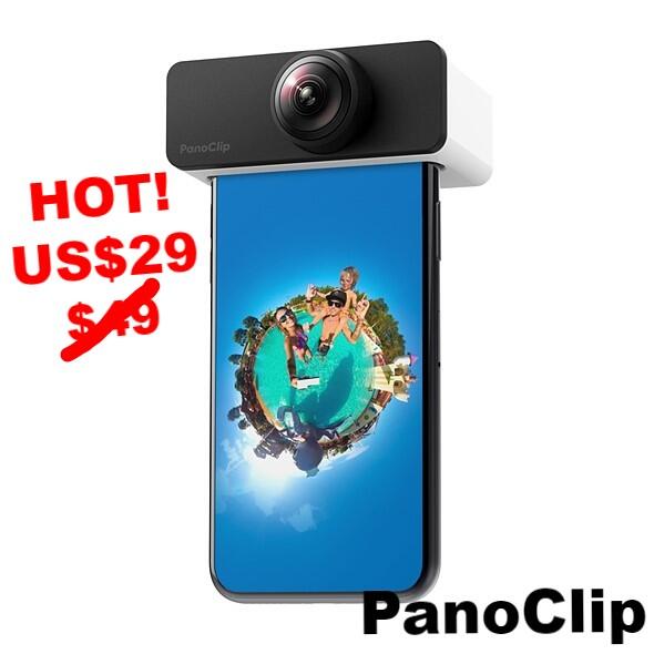 Panoclip (Ultimate snap-on 360° lens) US$27.55 (~IDR$407997.04) @ DigitStores