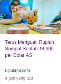 Rupiah Belum Mau Lengser dari Takhta Raja Asia