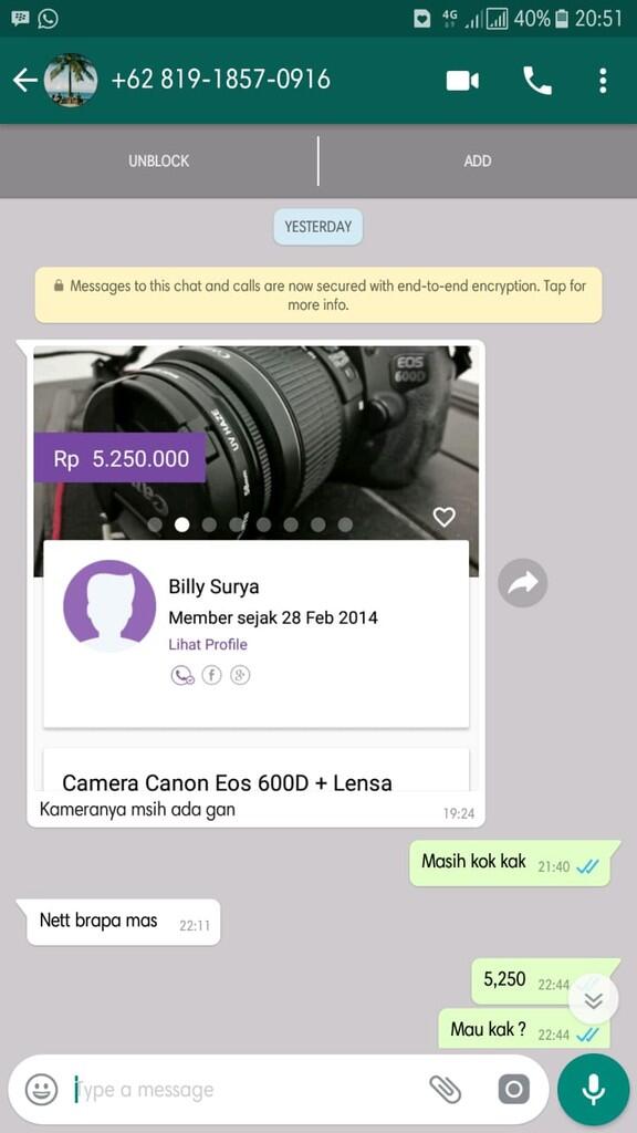 WASPADA! PENIPUAN KAMERA BERKEDOK MANDIRI E-CASH (Penipu ats nama M. Nur Komar)