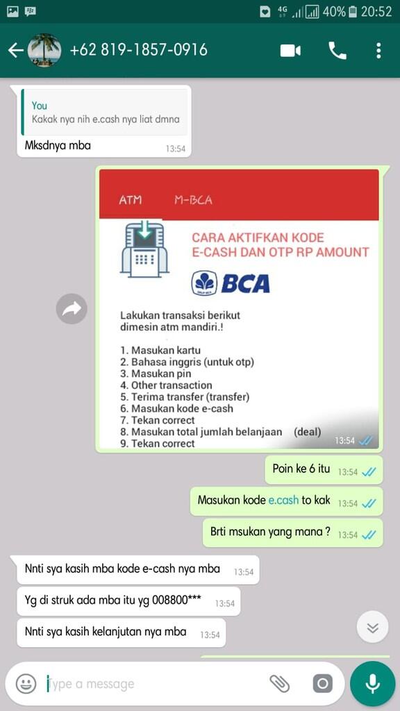 WASPADA! PENIPUAN KAMERA BERKEDOK MANDIRI E-CASH (Penipu ats nama M. Nur Komar)