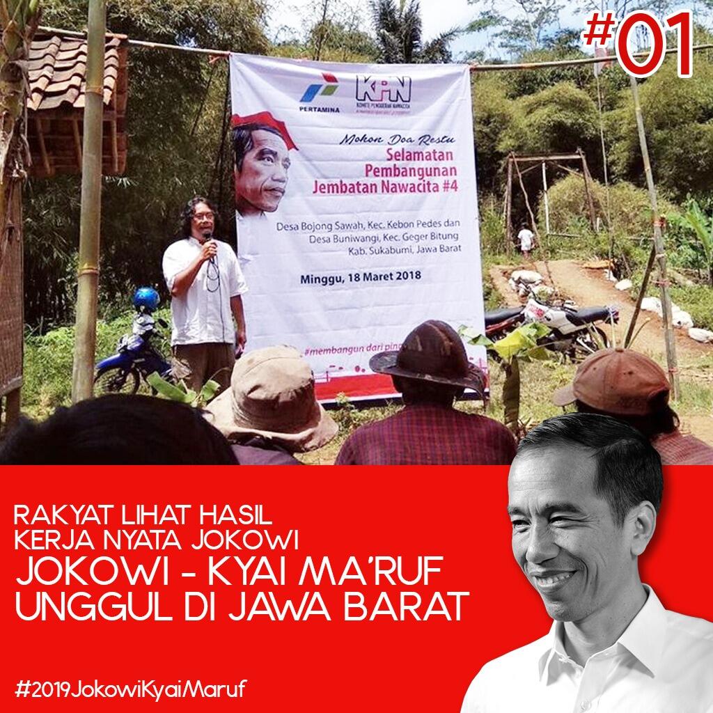 Kubu 01 Unggul Di Jabar, Kiai Ma'ruf: Itu berkat Pak Jokowi dan Ulama