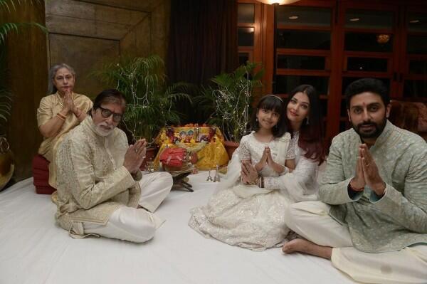 10 Momen Khidmat Diwali Keluarga Aishwarya Rai - Amitabh Bachchan