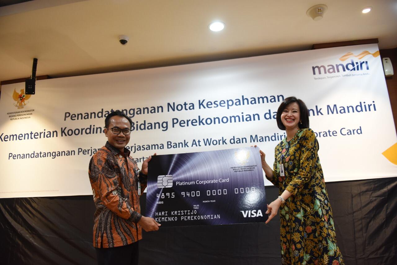 Kemenko Perekonomian Bank Mandiri Kerja Sama Penyediaan Layanan Perbankan