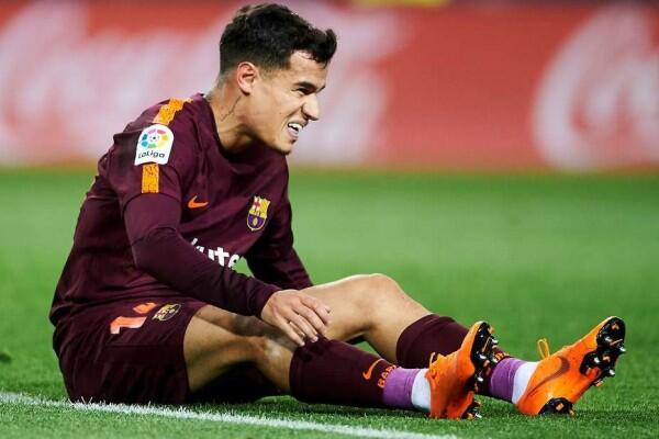 Alami Cedera Paha, Coutinho Menepi Selama Tiga Pekan
