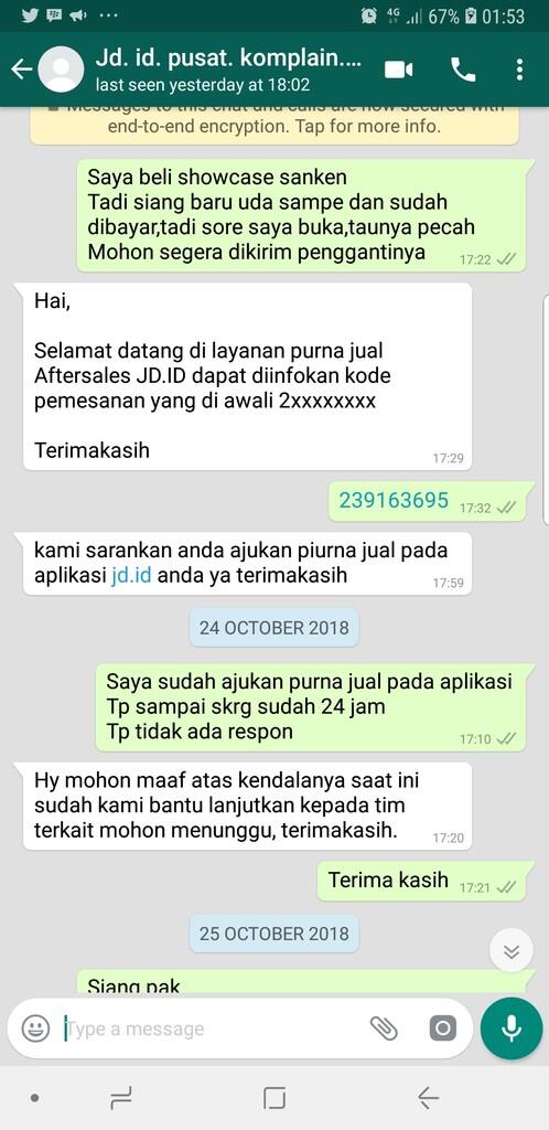 Pelayanan retur barang cacat JD.ID yg buruk sekali