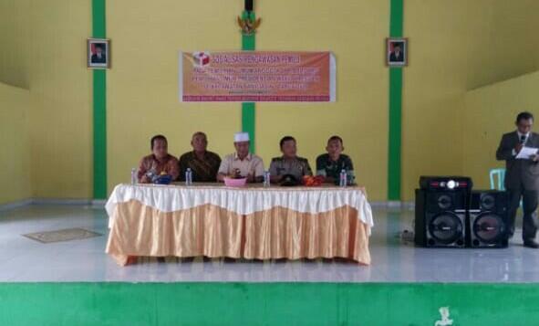Kanit Binmas Polsek Mariana, Hadiri Sosialisasi Panwaslu di Kecamatan Banyuasin I